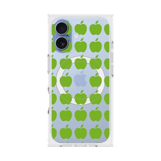 プレミアムスクエアケース with MagSafe［ Apple - Green ］