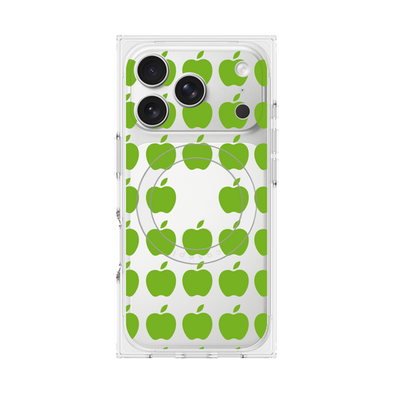 プレミアムスクエアケース with MagSafe［ Apple - Green ］