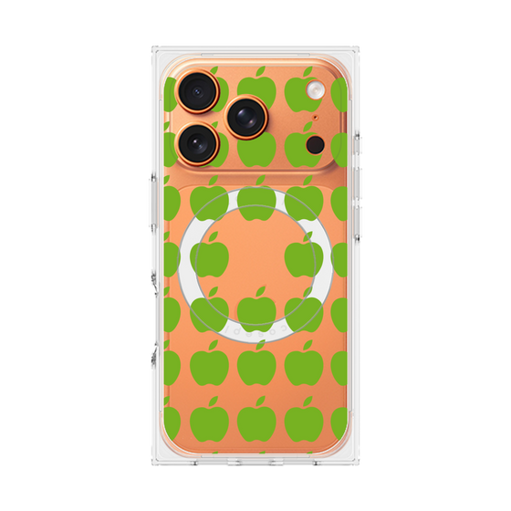 プレミアムスクエアケース with MagSafe［ Apple - Green ］