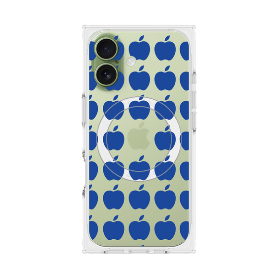 プレミアムスクエアケース with MagSafe［ Apple - Blue ］
