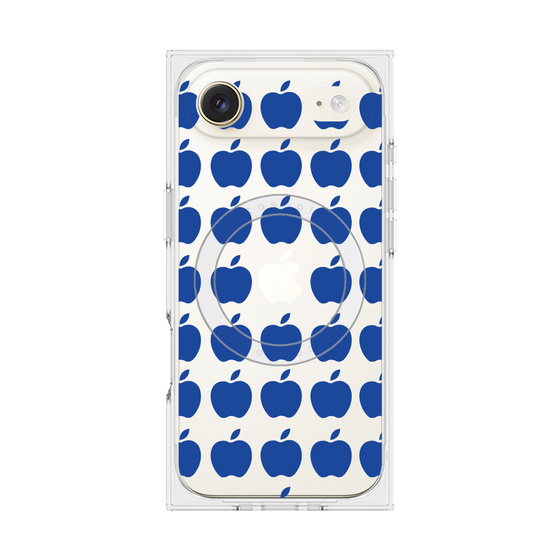 プレミアムスクエアケース with MagSafe［ Apple - Blue ］