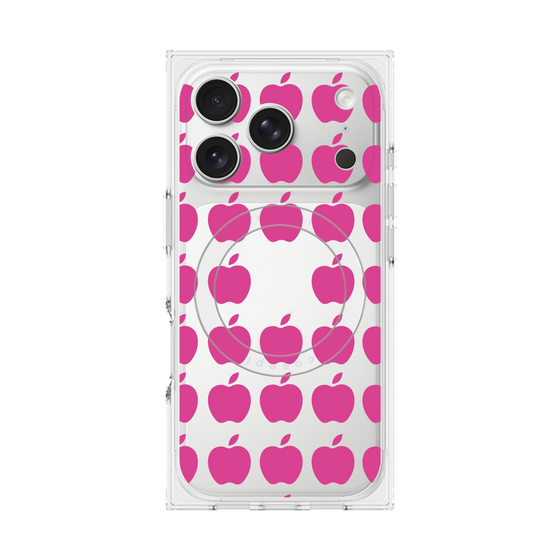 プレミアムスクエアケース with MagSafe［ Apple - Pink ］