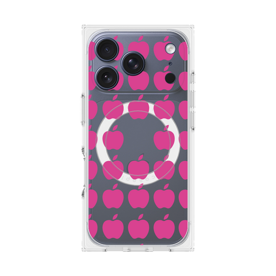 プレミアムスクエアケース with MagSafe［ Apple - Pink ］