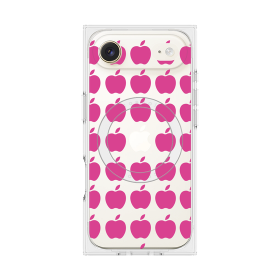 プレミアムスクエアケース with MagSafe［ Apple - Pink ］