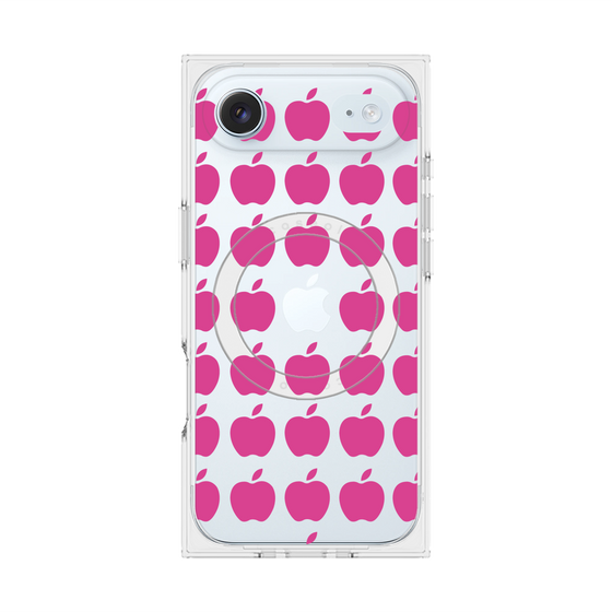 プレミアムスクエアケース with MagSafe［ Apple - Pink ］