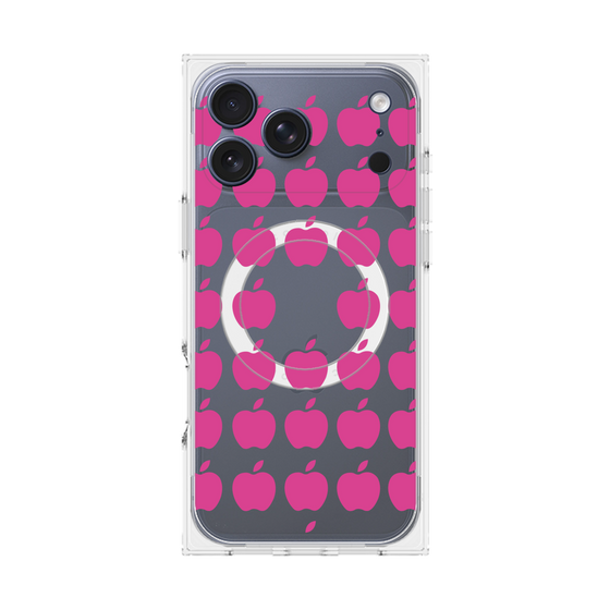 プレミアムスクエアケース with MagSafe［ Apple - Pink ］