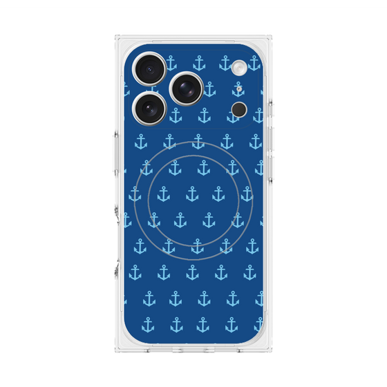 プレミアムスクエアケース with MagSafe［ Anchor - Blue ］