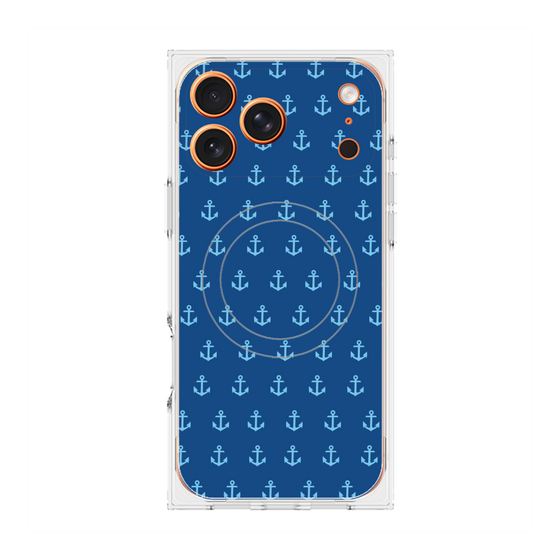 プレミアムスクエアケース with MagSafe［ Anchor - Blue ］