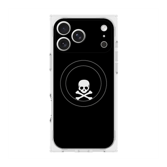 プレミアムスクエアケース with MagSafe［ スカル - Black ］