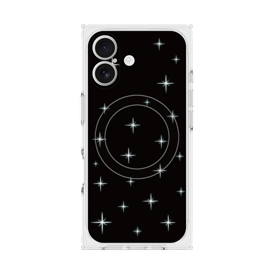 プレミアムスクエアケース with MagSafe［ Glitter - Black ］