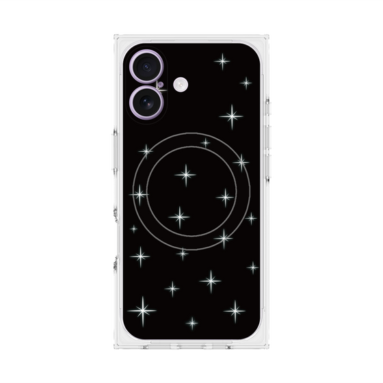 プレミアムスクエアケース with MagSafe［ Glitter - Black ］