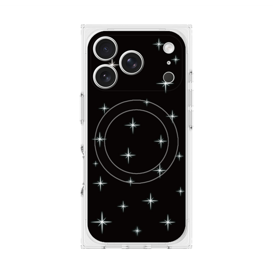 プレミアムスクエアケース with MagSafe［ Glitter - Black ］