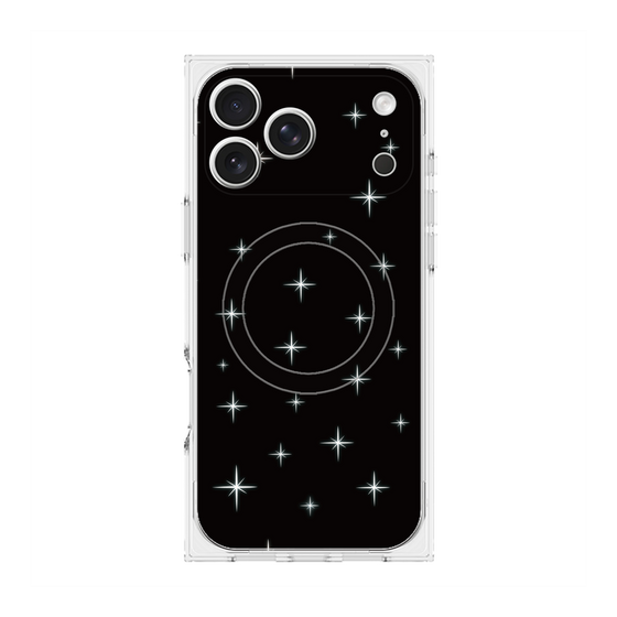 プレミアムスクエアケース with MagSafe［ Glitter - Black ］