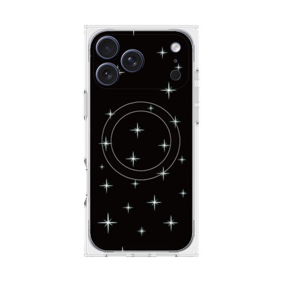 プレミアムスクエアケース with MagSafe［ Glitter - Black ］