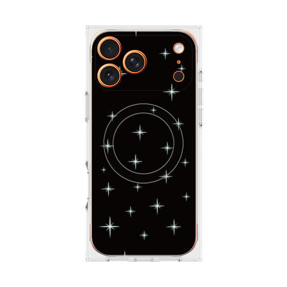 プレミアムスクエアケース with MagSafe［ Glitter - Black ］