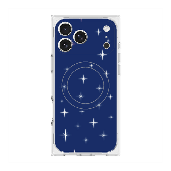 プレミアムスクエアケース with MagSafe［ Glitter - Blue ］
