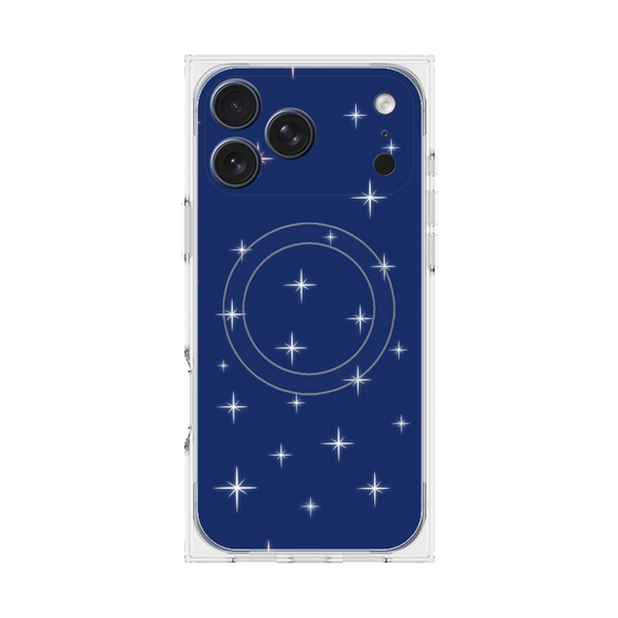 プレミアムスクエアケース with MagSafe［ Glitter - Blue ］