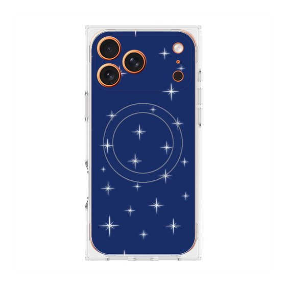 プレミアムスクエアケース with MagSafe［ Glitter - Blue ］