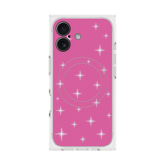 プレミアムスクエアケース with MagSafe［ Glitter - Pink ］