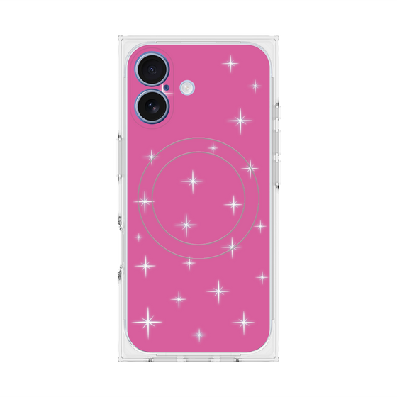 プレミアムスクエアケース with MagSafe［ Glitter - Pink ］