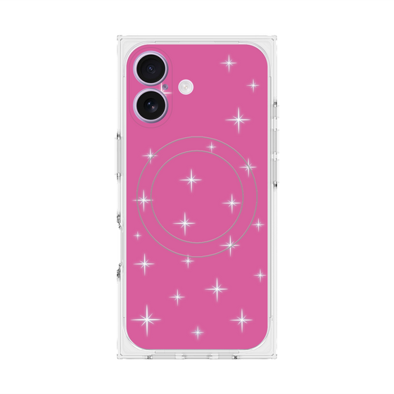 プレミアムスクエアケース with MagSafe［ Glitter - Pink ］
