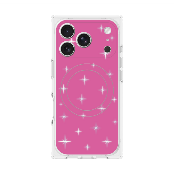 プレミアムスクエアケース with MagSafe［ Glitter - Pink ］