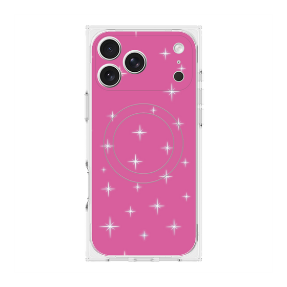 プレミアムスクエアケース with MagSafe［ Glitter - Pink ］