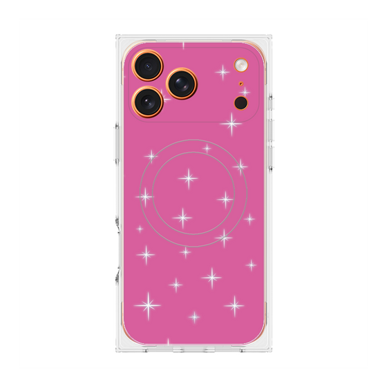 プレミアムスクエアケース with MagSafe［ Glitter - Pink ］
