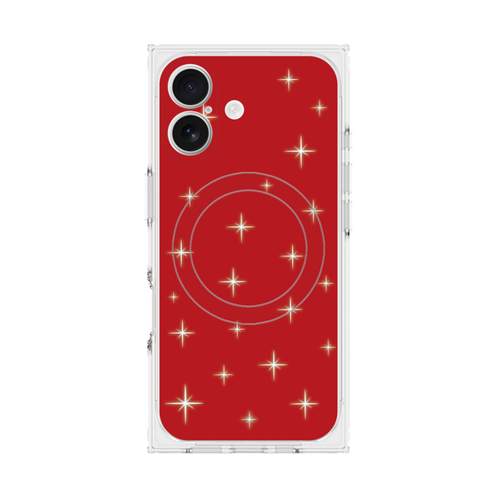 プレミアムスクエアケース with MagSafe［ Glitter - Red ］