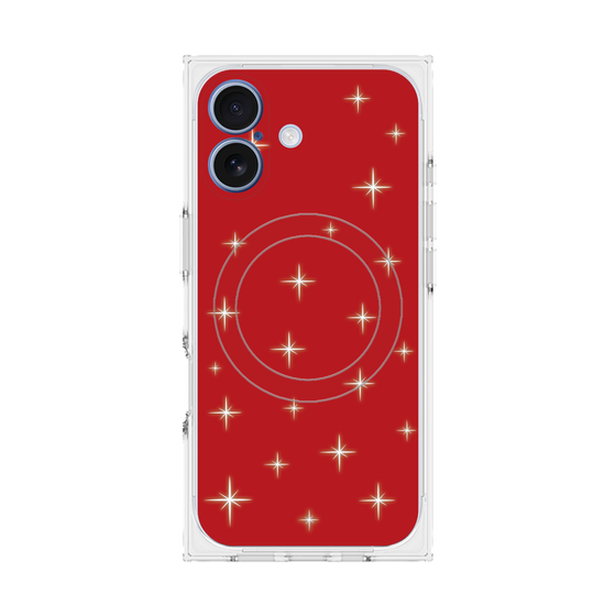 プレミアムスクエアケース with MagSafe［ Glitter - Red ］