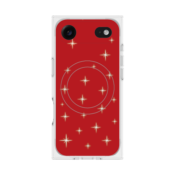 プレミアムスクエアケース with MagSafe［ Glitter - Red ］