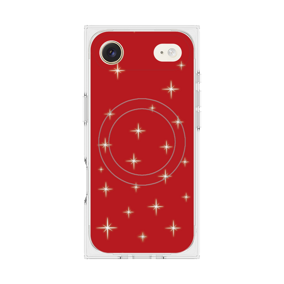 プレミアムスクエアケース with MagSafe［ Glitter - Red ］