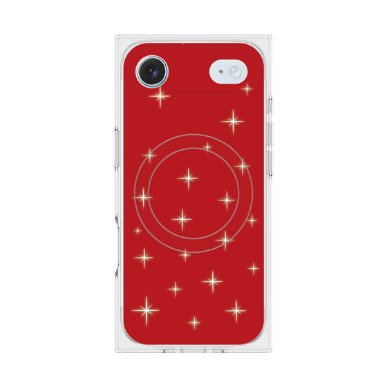 プレミアムスクエアケース with MagSafe［ Glitter - Red ］