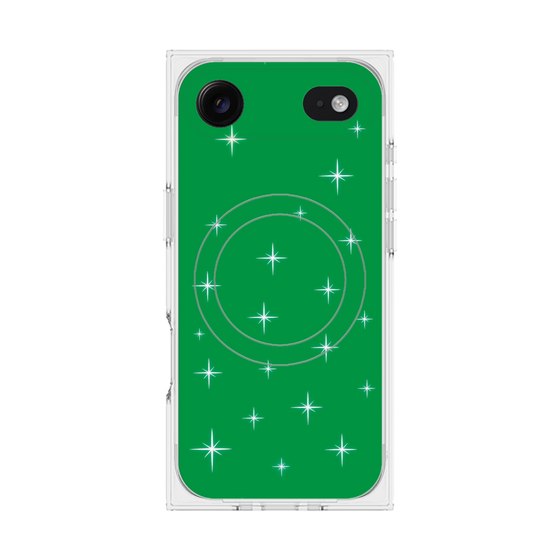 プレミアムスクエアケース with MagSafe［ Glitter - Green ］