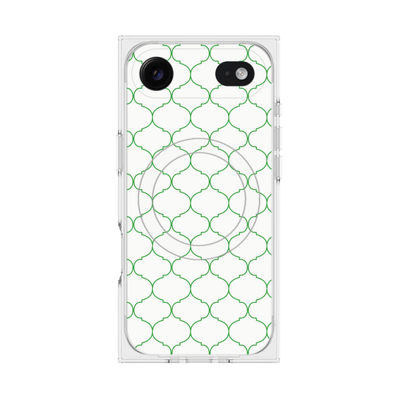 プレミアムスクエアケース with MagSafe［ Moroccan1 -Green ］