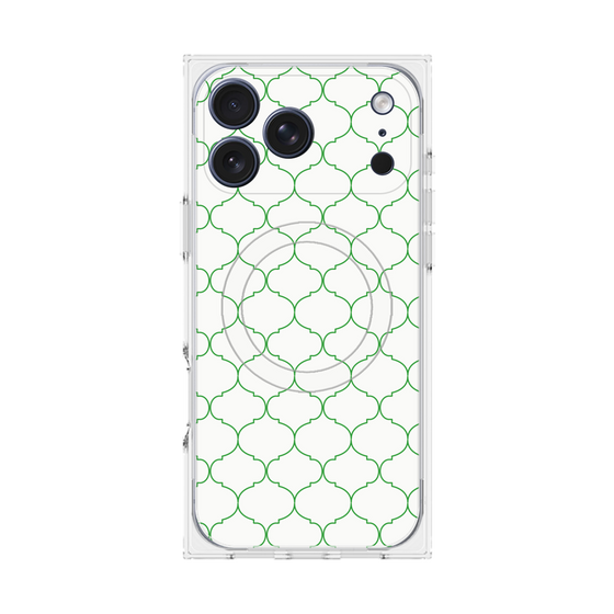 プレミアムスクエアケース with MagSafe［ Moroccan1 -Green ］