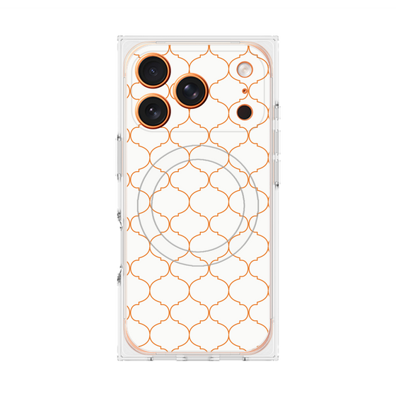 プレミアムスクエアケース with MagSafe［ Moroccan1 -Orange ］