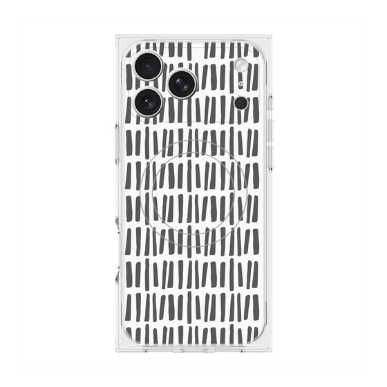プレミアムスクエアケース with MagSafe［ Nordic - Black ］