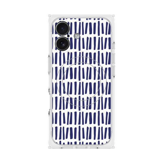 プレミアムスクエアケース with MagSafe［ Nordic - Blue ］
