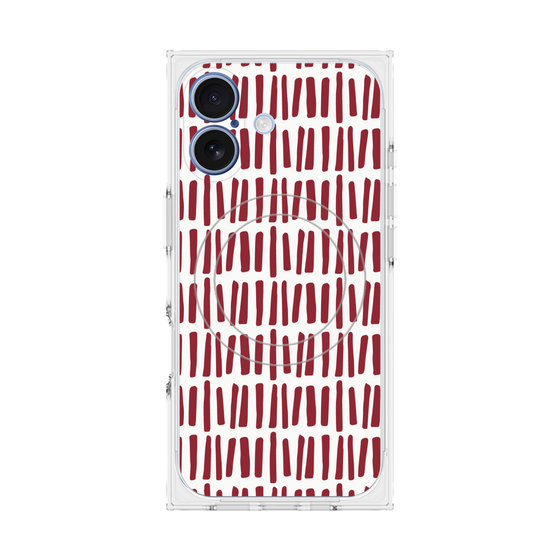 プレミアムスクエアケース with MagSafe［ Nordic - Red ］