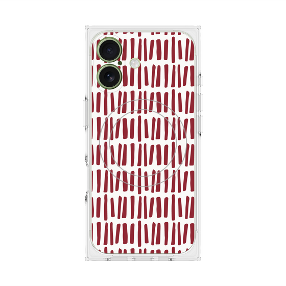 プレミアムスクエアケース with MagSafe［ Nordic - Red ］