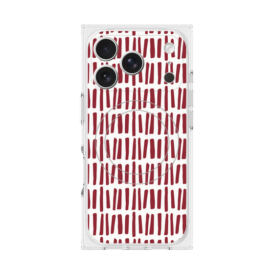 プレミアムスクエアケース with MagSafe［ Nordic - Red ］