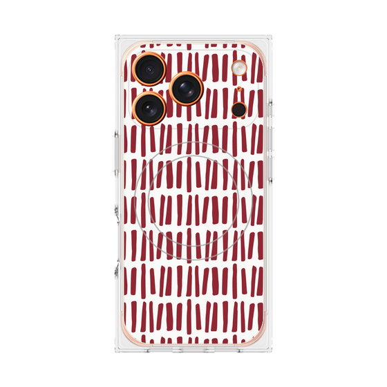 プレミアムスクエアケース with MagSafe［ Nordic - Red ］