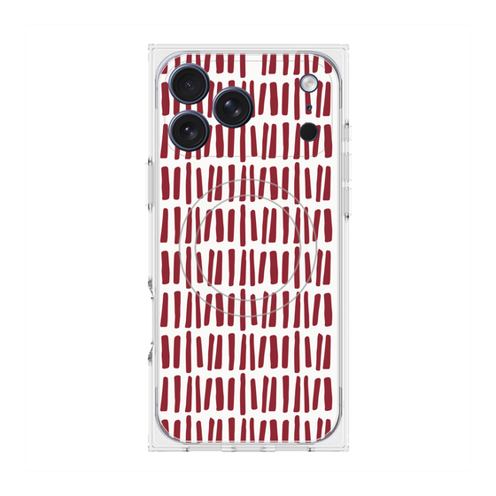 プレミアムスクエアケース with MagSafe［ Nordic - Red ］