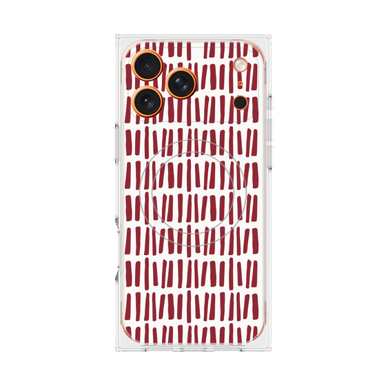 プレミアムスクエアケース with MagSafe［ Nordic - Red ］