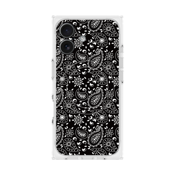 プレミアムスクエアケース with MagSafe［ ペイズリー - Black ］