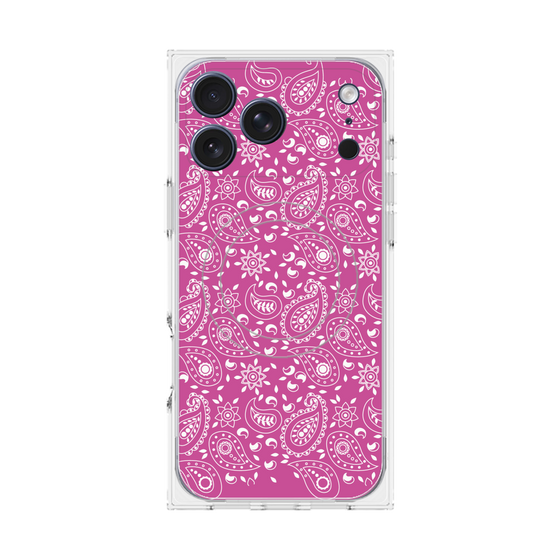 プレミアムスクエアケース with MagSafe［ ペイズリー - Pink ］