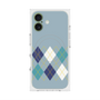 プレミアムスクエアケース with MagSafe［ Nordic Argyle - Blue ］