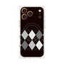 プレミアムスクエアケース with MagSafe［ Nordic Argyle - Black ］