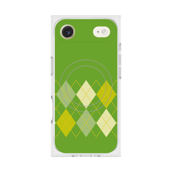 プレミアムスクエアケース with MagSafe［ Nordic Argyle - Green ］